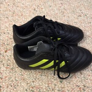 Adidas Kids Black and Yellow Soccer cleats